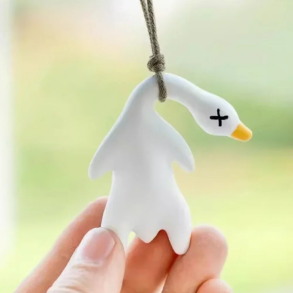 1/2PC Car Decorative Pendant Cute Color-changing Roast Duck Auto Rearview Ornament Decoration Car Mirror Interior Interior Decor
