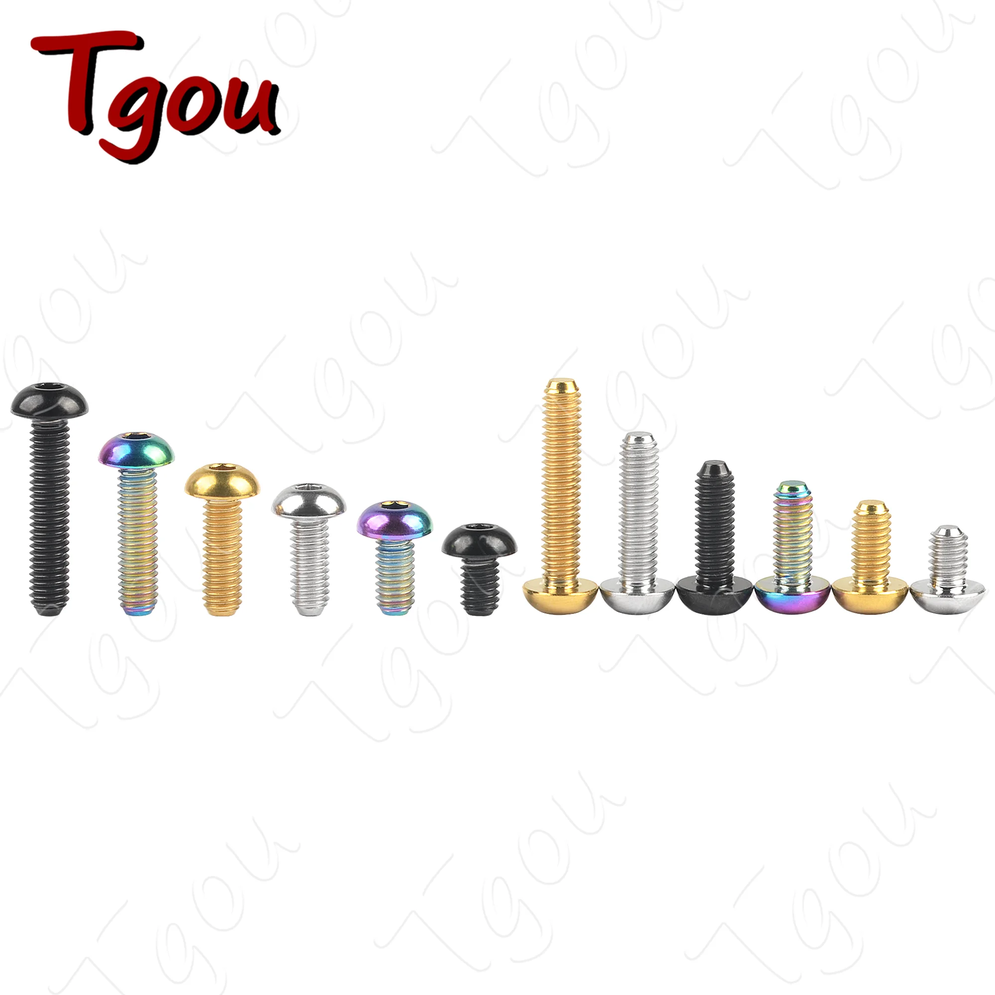 Perno de titanio Tgou M4x6/8/10/12/15/20mm tornillos de cabeza de llave Allen para bicicletas 1 Uds