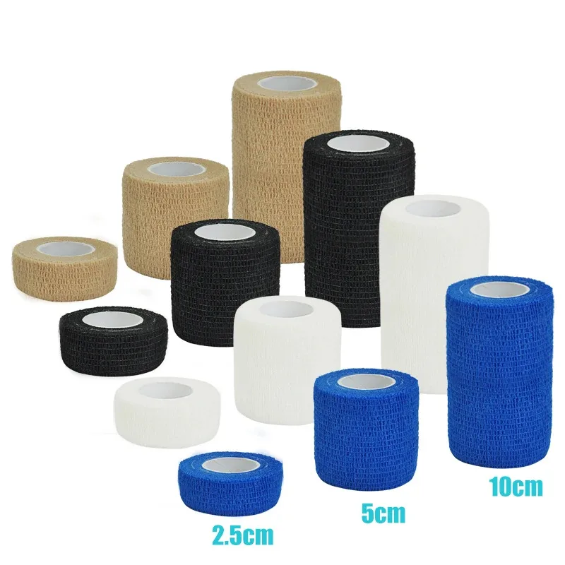 1/6/12pcs Self Adhesive Elastic Bandage Sports Breathable Cohesive Kinesiology Tape Wrap Elastoplast for Injury Finger Wrist