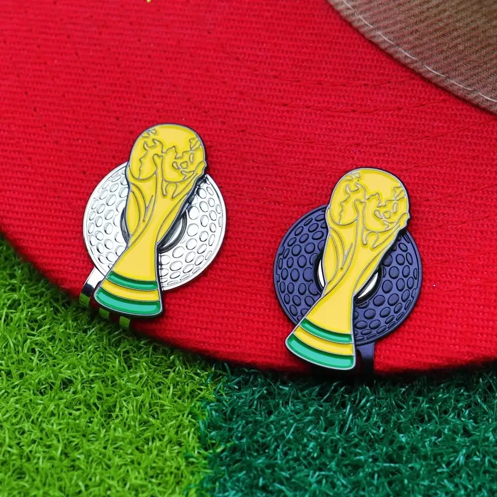 Trophy Golf Ball Marker Hat Clip Portable Removable Magnetic Hat Clip Victory Lightweight Golf Ball Marker Golf Bags Caps