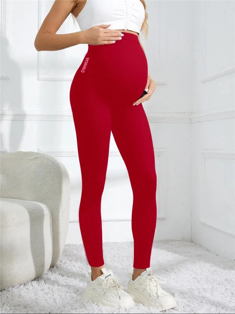 مرونة عالية الخصر الأمومة طماق نحيل للنساء الحوامل البطن دعم بعد الولادة Leggins محدد شكل الجسم اللياقة البدنية بنطلون