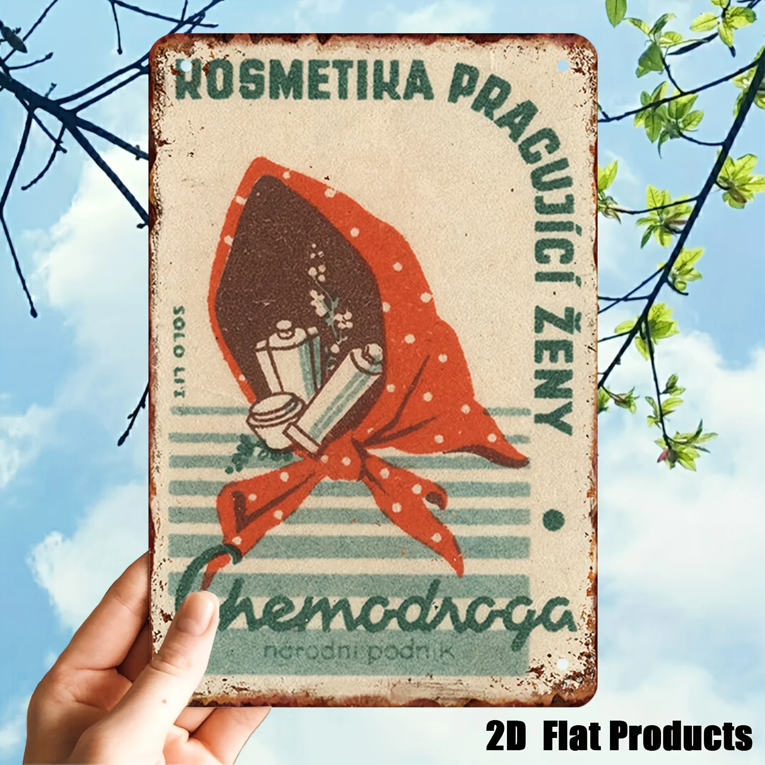2D Flat,  Prague Metal Wall Sign for suitable Retro Plaque, Indoor/Outdoor Decoration, & Fade-Resistant Gift for Holidays