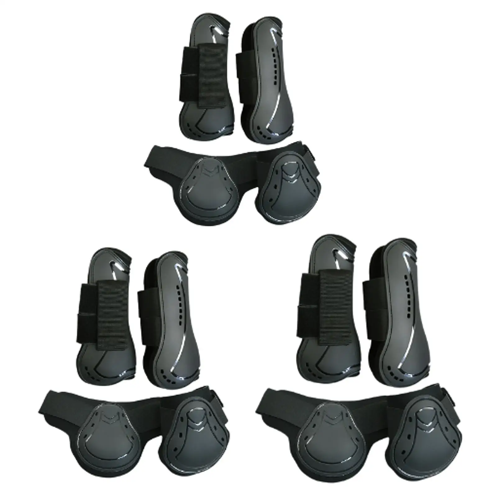 

4 Pieces Horse Tendon Boots Gears Protectors Portable Breathable Horse Boots for Cross Country Riding Sessions