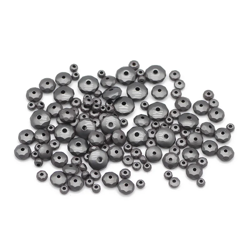 3/4/6/8mm natural stone black hematite beads round cut beads loose beads suitable for jewelry bracelet making DIY accessories