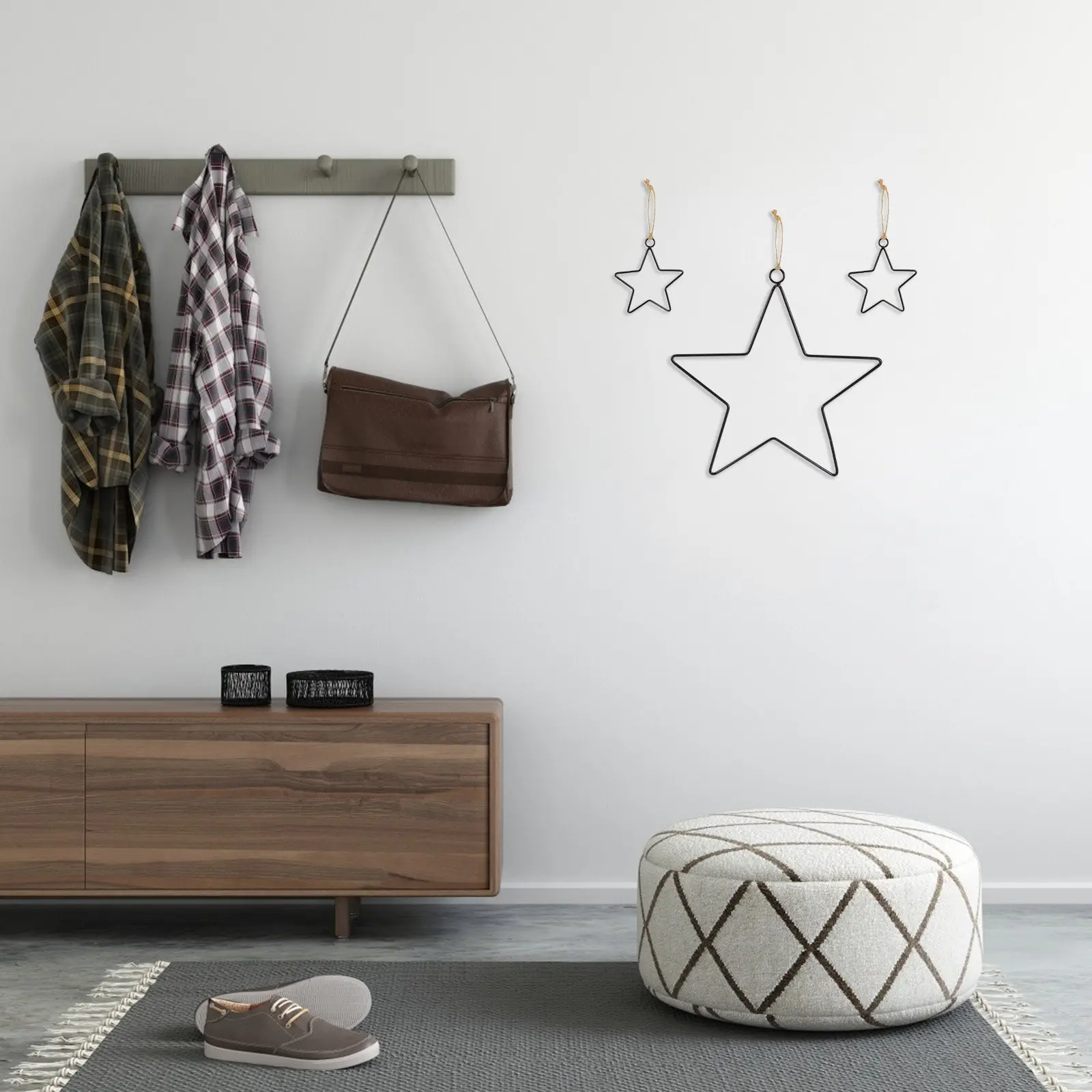 6 Piezas de Aros Metálicos en Forma de Estrella para Atrapasueños, Aros de Hierro para Manualidades, para Hacer Coronas, Macramé, Decoración del Hogar, Regalo