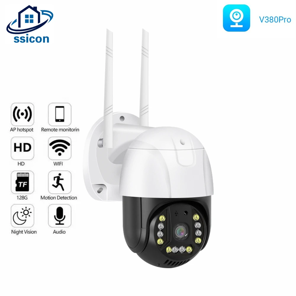 

5MP V380 Pro Security Camera WIFI Outdoor Two Ways AUDIO Waterproof Wireless Speed Dome IP Camera Full Color Night Vision