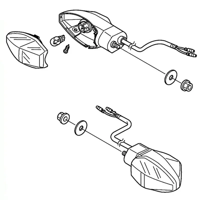 1 Pair Motorcycle Rear Side Signal Light Indicators Lamp Replacement For Honda Future Wave Innova 125 MSX125 RS150 33650-K73-M61