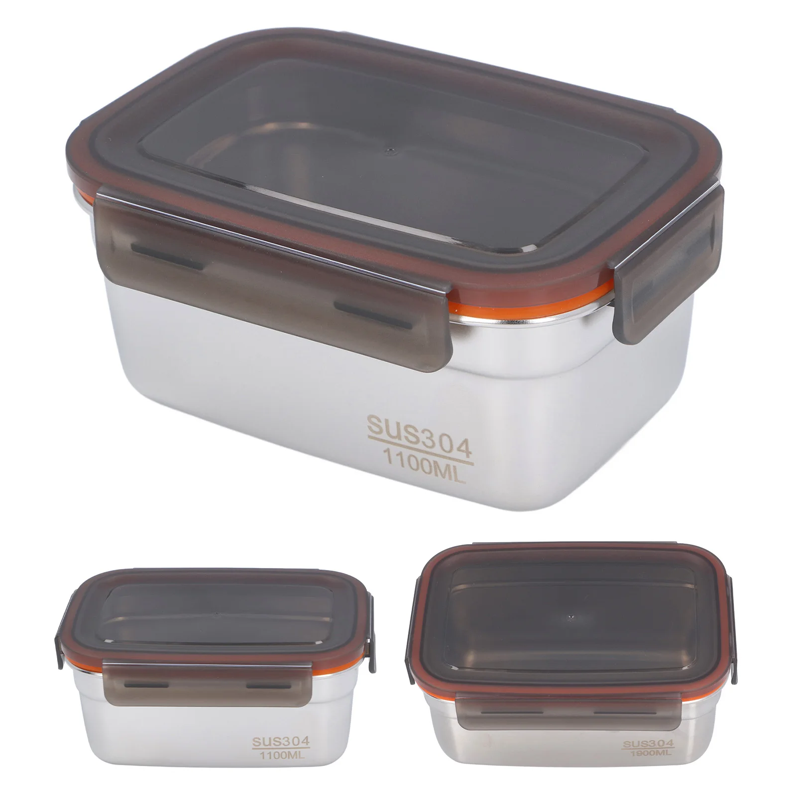 

Stainless Steel Lunch Box Thick Rectangular Leakproof Multipurpose Stainless Steel Food Storage Container Oven for Travel