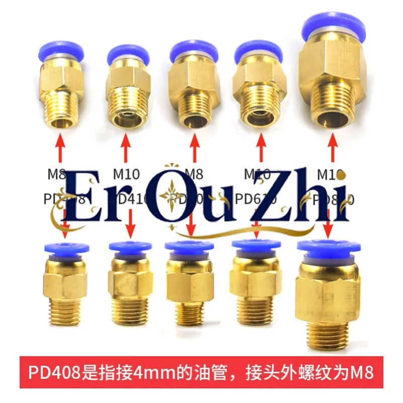 Machine tool oil pump PD straight through quick plug external thread connection YouTube quick connector