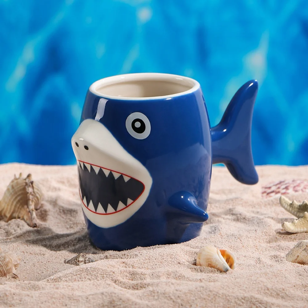 

Cartoon Ceramic Mug Coffee Cups 3D Shaker Pattern Porcelain Water Cup With Handle 450ml