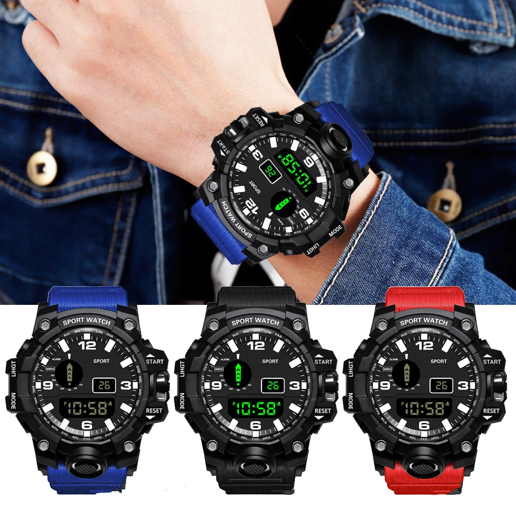 

Sports Watches For Men Digital LED Calendar Smart Watch Glow Electronic Waterproof Wristwatches Fashion Birthday Gifts Watch