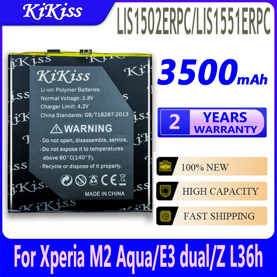 3500mAh Battery For Sony Xperia Z L36h L36 c6602 C6603 / S39H C2305 / M2 S50H D2303 D2305 D2306 Mobile Phone Battery LIS1502ERPC