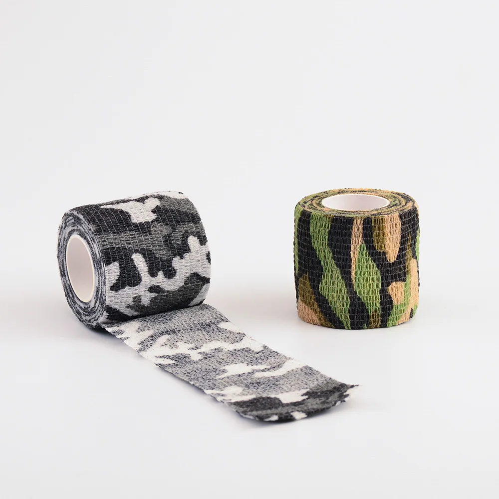 Elastic Wrap Tape Army Adhesive Outdoor Hunting Camouflage Stealth Tape Waterproof Wrap Durable Self Adhesive Elastic Bandage