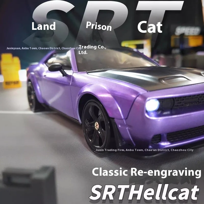 1/24 Simulation Hellcat Professional Remote Control Car Four-Wheel Drive High-Speed Drift Racing Car American Muscle Car Childre