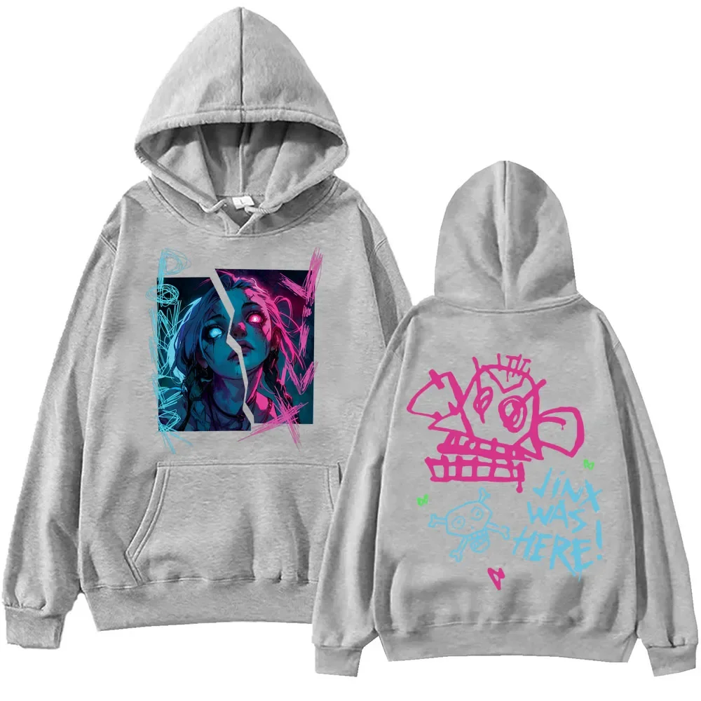 Arcane-Jinx  Hoodie Harajuku Hip Hop Pullover Tops Sweatshirt Fans Gift Hoody