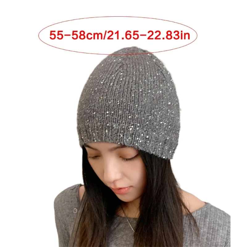 Trendy Sequins Hat Skull Hat Fashionable Cool Eye-Catching Adjustable Unisex Party Sparkling Sequins Hat Trendy Clubwear