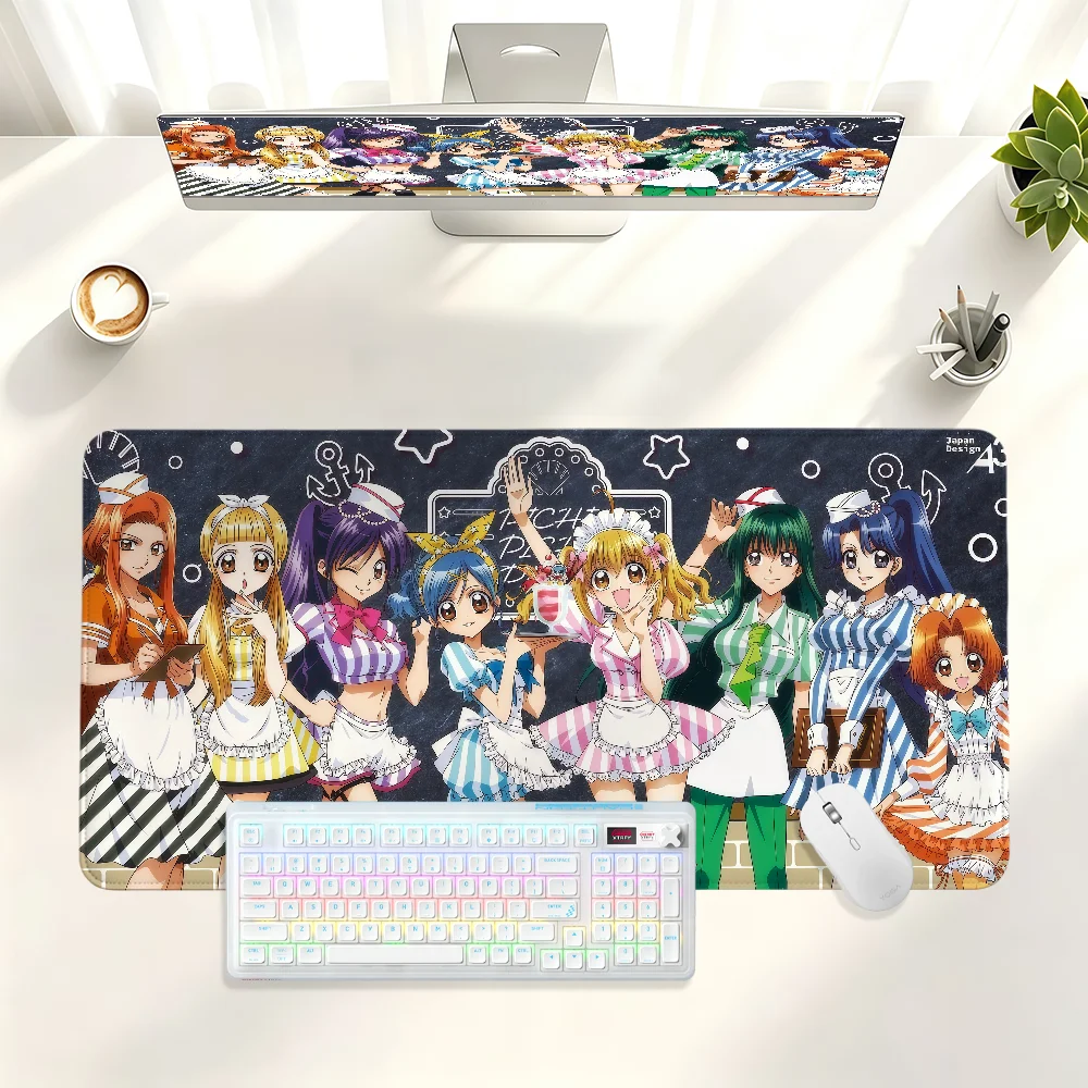 Anime M-Mermaid Melody Cute Mouse Pad Large Non-slip Lockedge Desktop Computer Desk Mat Keyboard MousePad Office Gamer Student