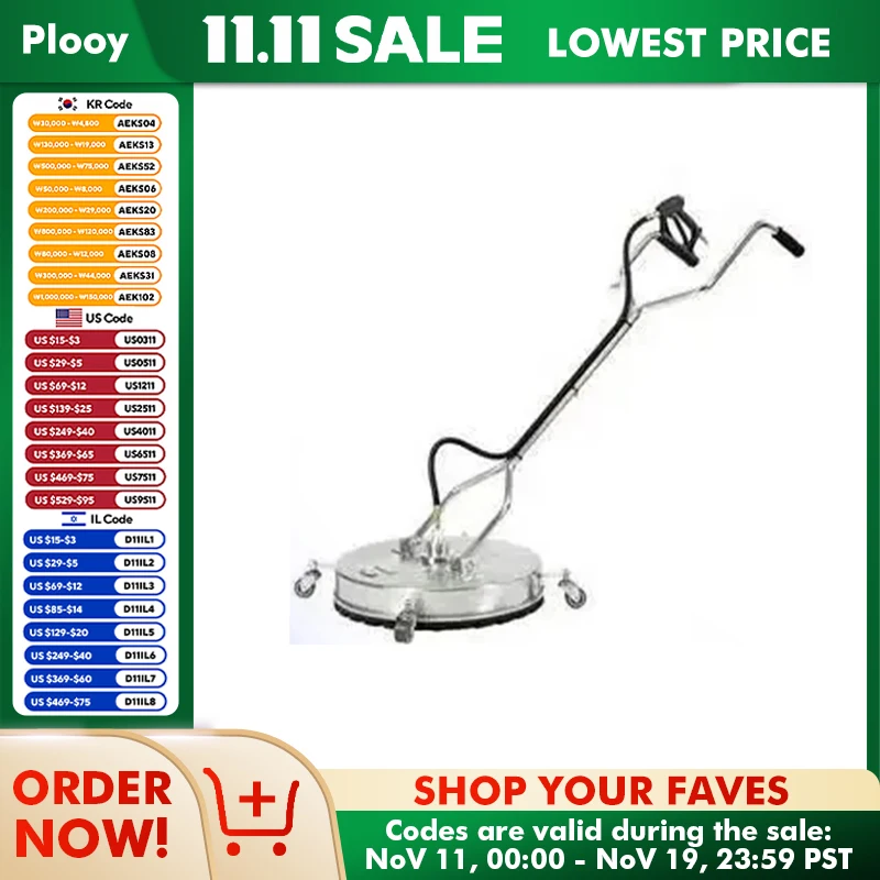 20 Inch High Pressure Stainless Steel Flat Surface Cleaner/ Industrial Pressure Cleaners Mobile Scrubber For Floor Cleaning