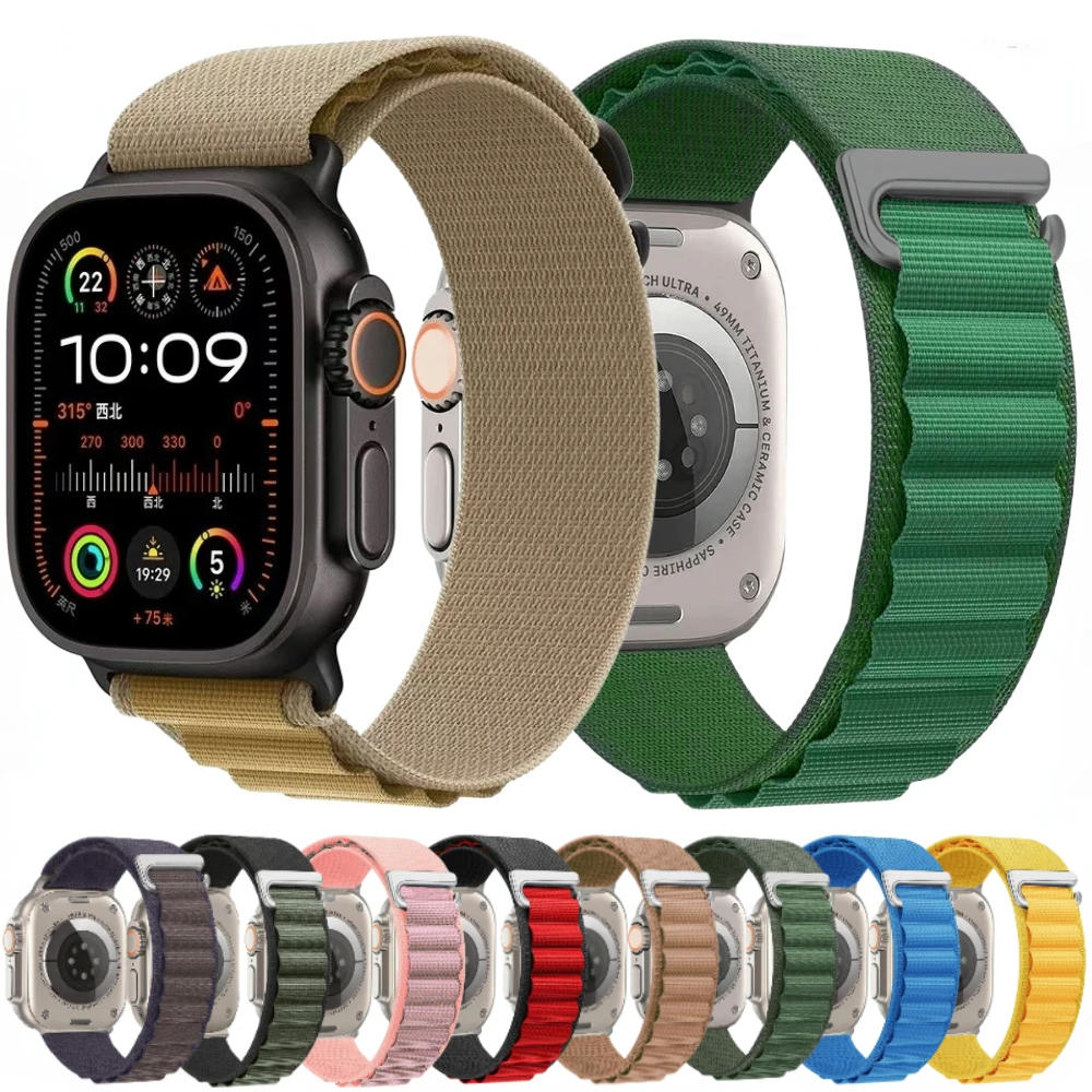 Upgrade Alpine Loop Strap For Apple Watch Ultra 2 3 49mm 11 10 9 8 7 46mm 45mm 42mm 41mm Nylon Bracelet iWatch 6 5 SE 44mm 40mm