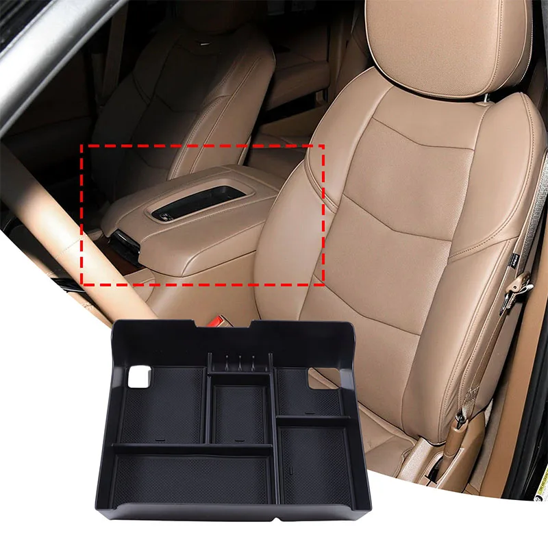 ABS-Auto-Mittelkonsolen-Armlehnen-Aufbewahrungsbox-Organizer für Cadillac Escalade 2015-2020, Innenraum-Zubehör zum Verstauen und Ordnen