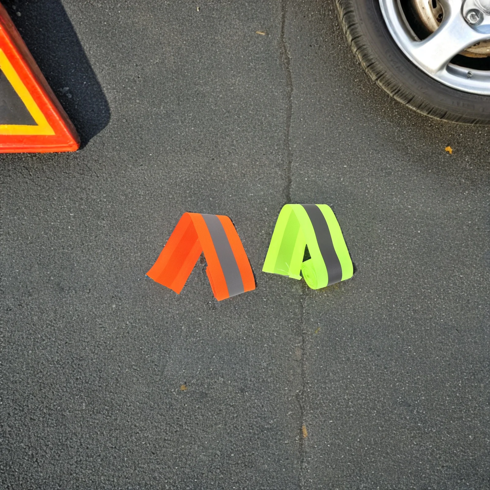 

4Pcs Fluorescent Reflective Webbing Sew on Tape High Visibility Outdoor Safety Clothing Warning Strip 1.9x16.4ft 1.9x9.8ft