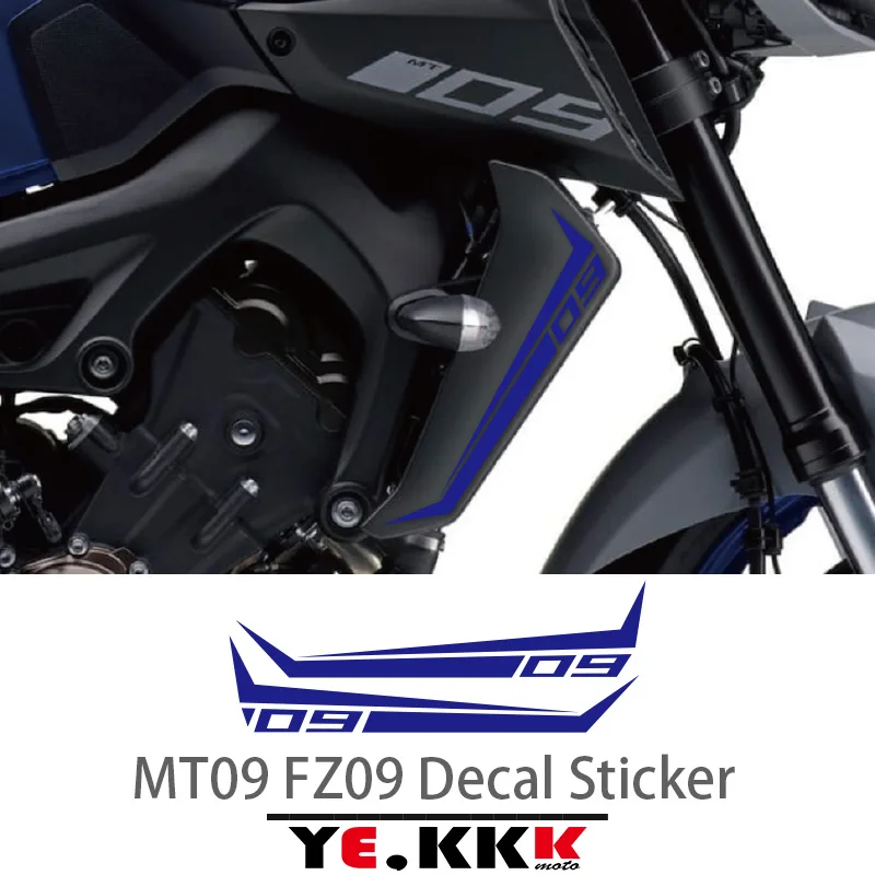 

MT-09 Fairing Sticker Decals Hollow Reflective Radiator Rad Guard Decal Sticker Multiple Colours Available For YAMAHA MT09