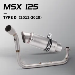 MSX125 Motorcycle Exhaust Full Systems SC89 Muffler Modified For Honda GROM MSX125 2013 2014 2015 2016 2017 2018 2019 2020