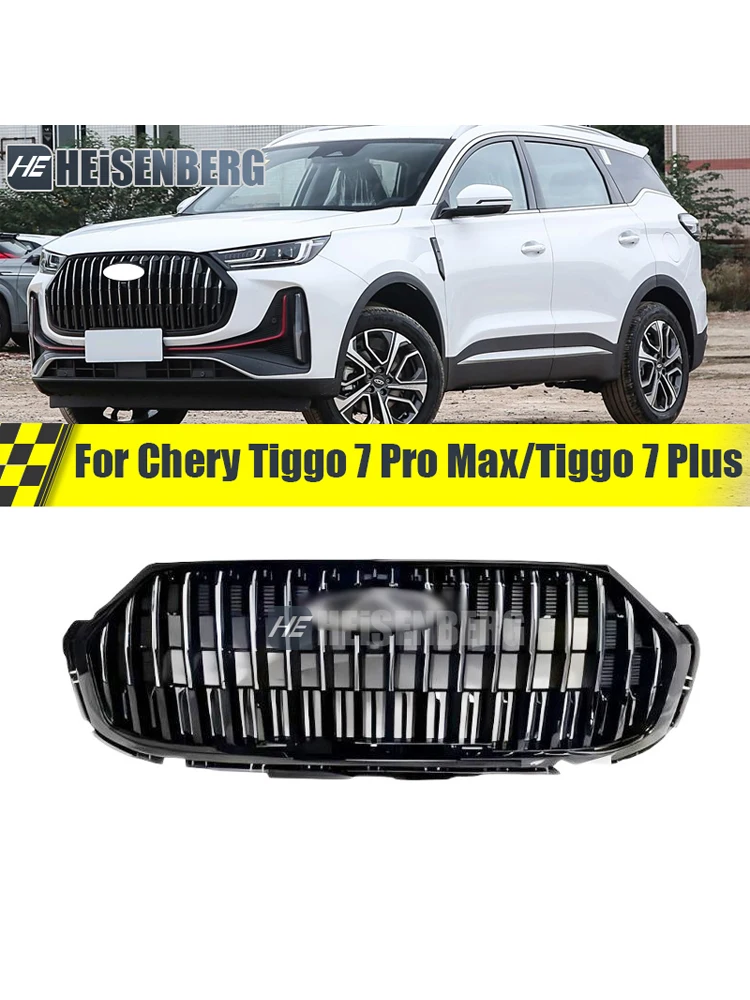 Rejilla de parachoques delantero para Chery Tiggo 7 Pro Max/Tiggo 7 Plus 2023-mascarilla de rejilla de parachoques parrillas de carreras rejilla automática