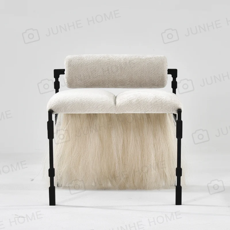 Designer creative horsehair tassel leisure chair, home living room coffee chair, furniture customization