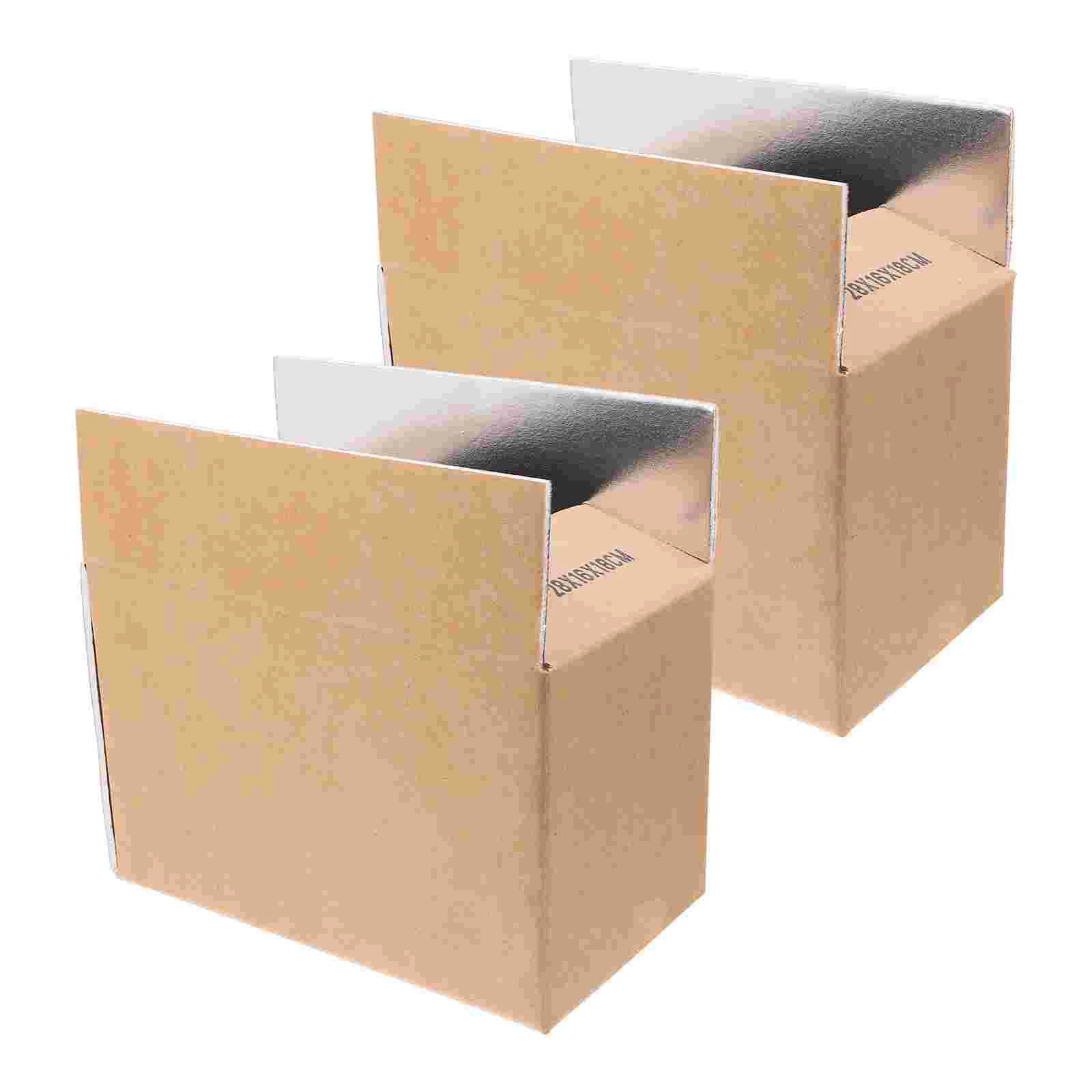 2 Pcs Aluminum Foil Insulated Box Cold Packaging for Shipping Mailers Container Boxes Small Business Food Containers