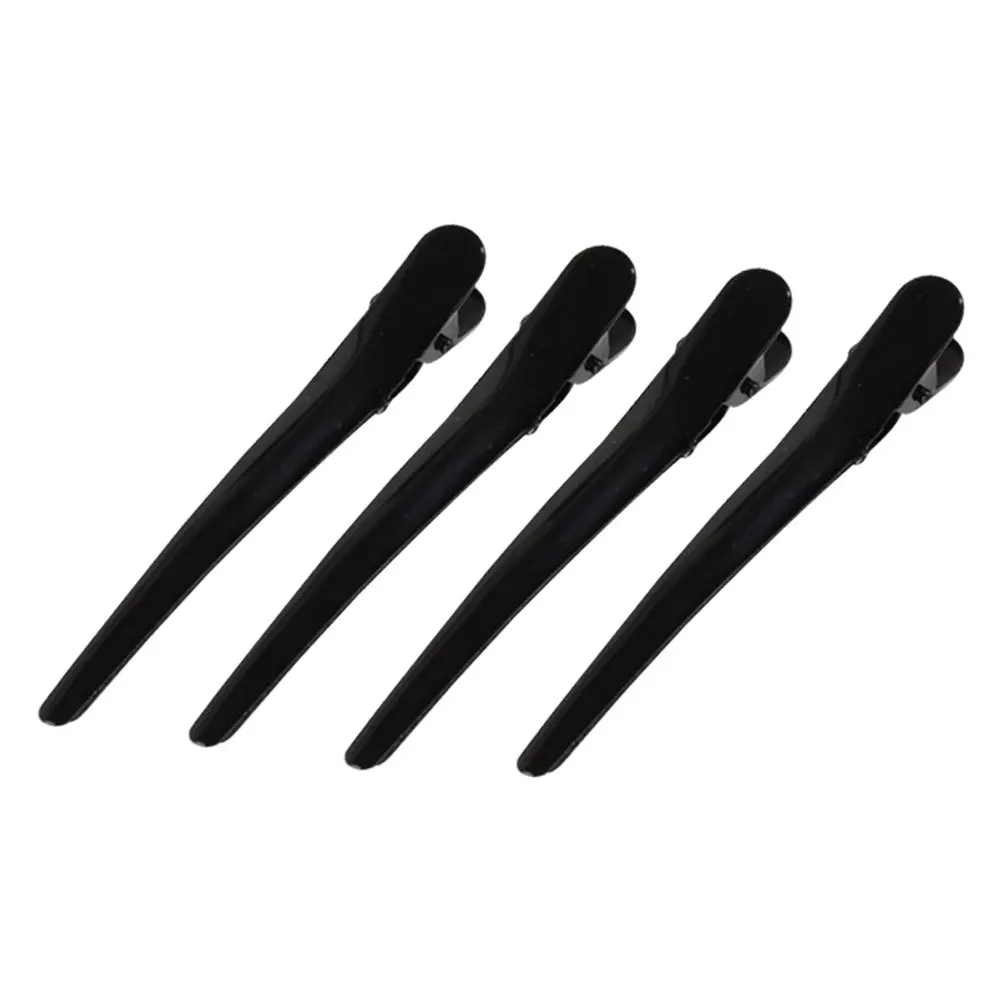 

8 pcs Metal Painted Duckbill Clip Long Colorful Pattern Hairpin Strong Grip Bangs Holder Women Hair Accessory Alloy