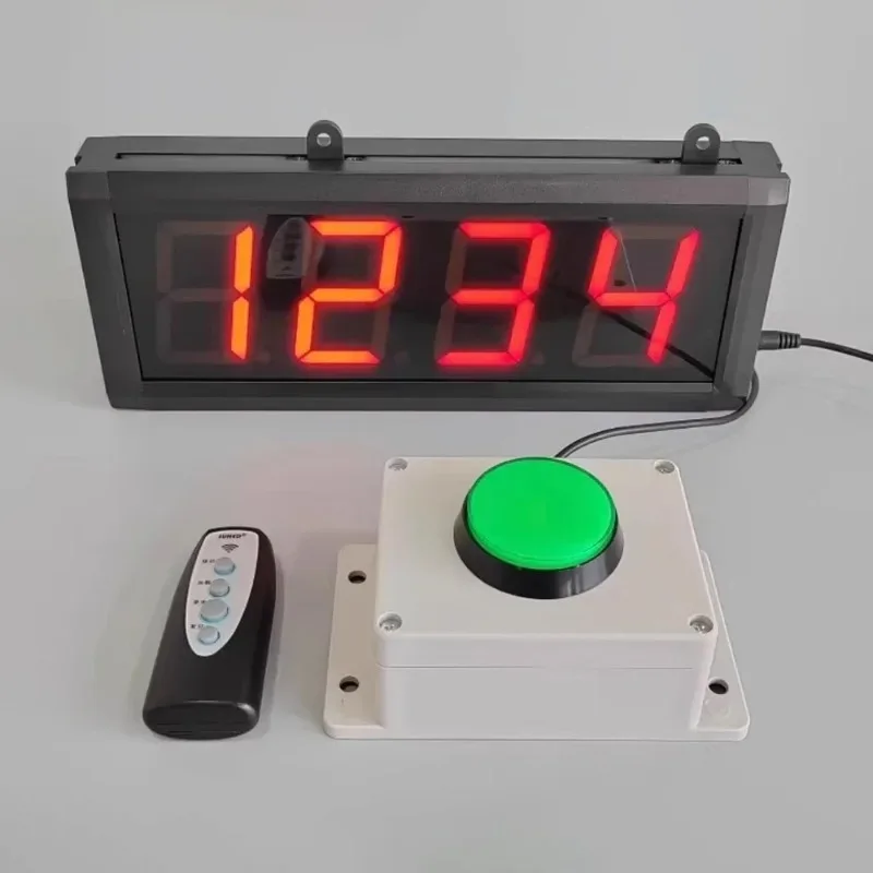 3-inch 4-inch Large Screen LED Manual Counter Hand Push Button Counting Warehouse Pipeline Counting AC220V