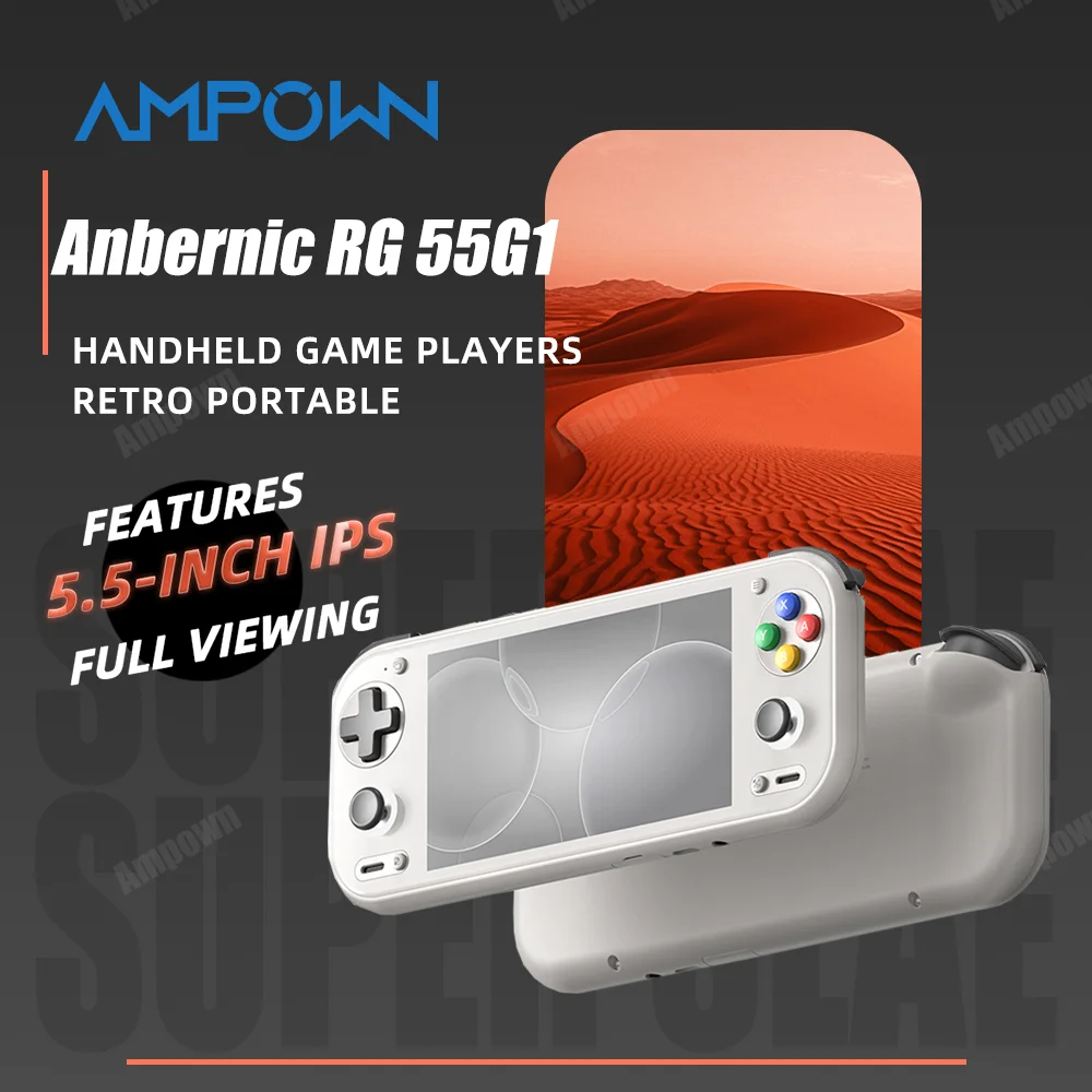 Anbernic RG 55G1 Snapdragon G1 Gen2 Handheld Game Console AI Gaming Assistant 3D Hall Controls Active Cooling 5.5
