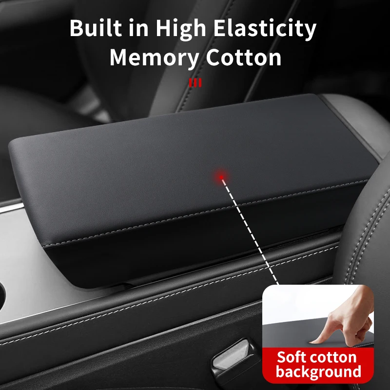 Car Center Console Armrest Pad  For Tesla Model 3 Highland / Model Y Juniper ABS Armrest Box Protective Cover Auto Accessories