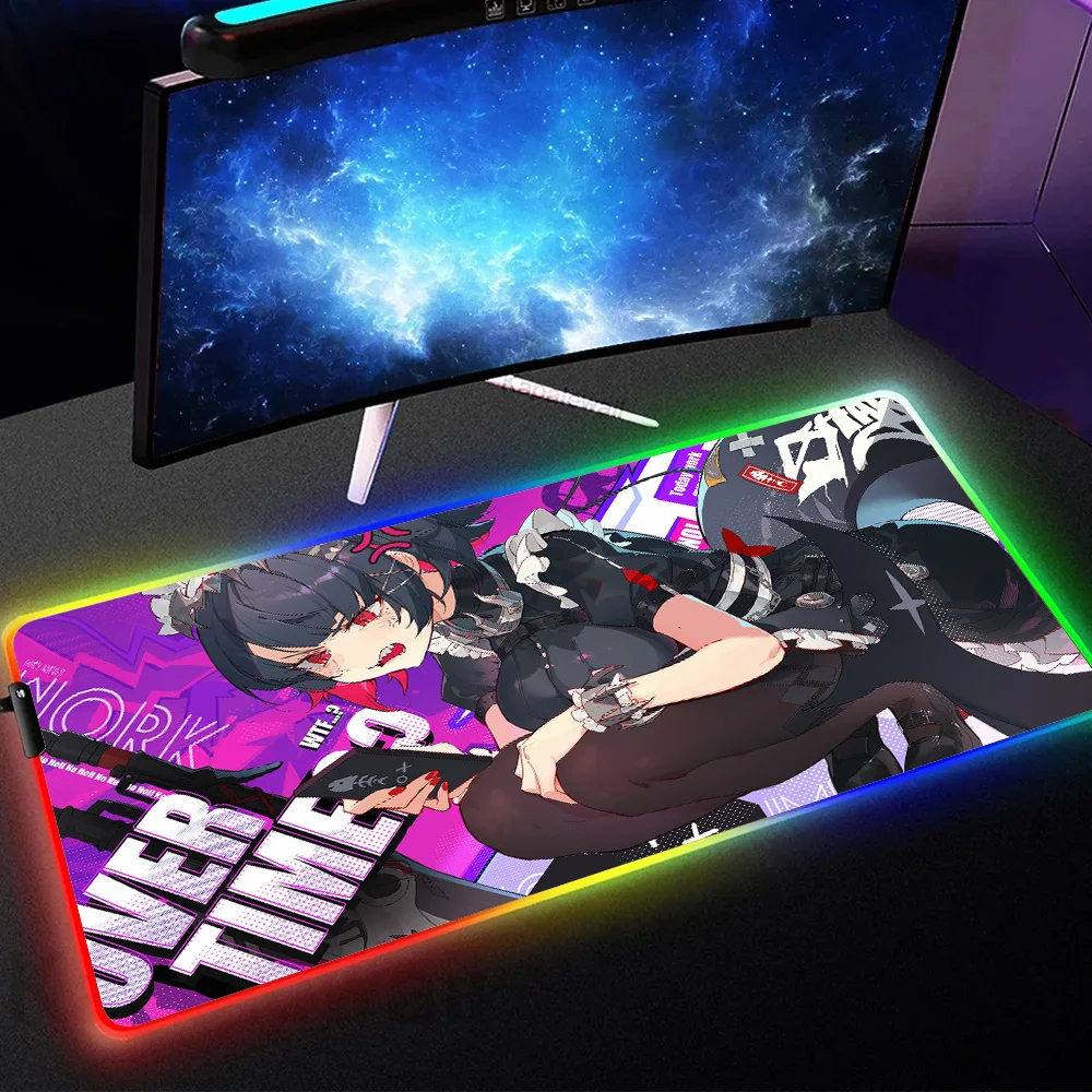 Many people like it HD print Zenless Zone Zero Ellen Joe Large and large-sized mouse pad gaming mouse pad backlit RGB mouse pad