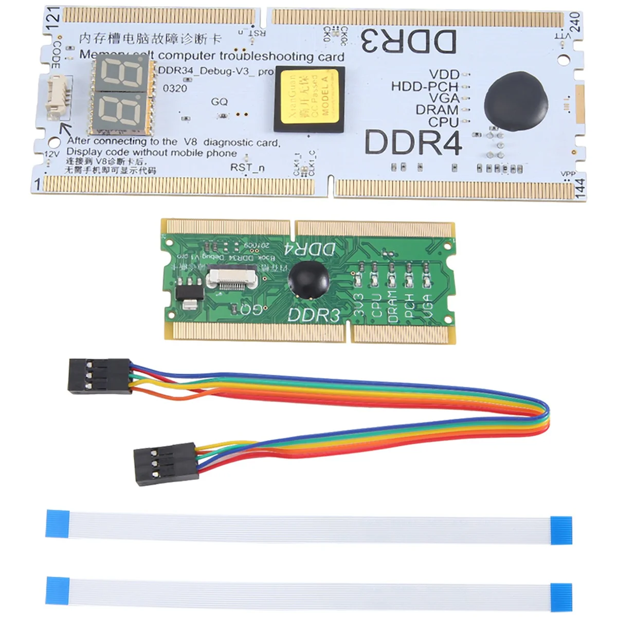 Laptop/Desktop Motherboard Memory Slot DDR3/DDR4 Diagnostic Analyzer Debug Test Card for DDR3/4 Notebook Repair