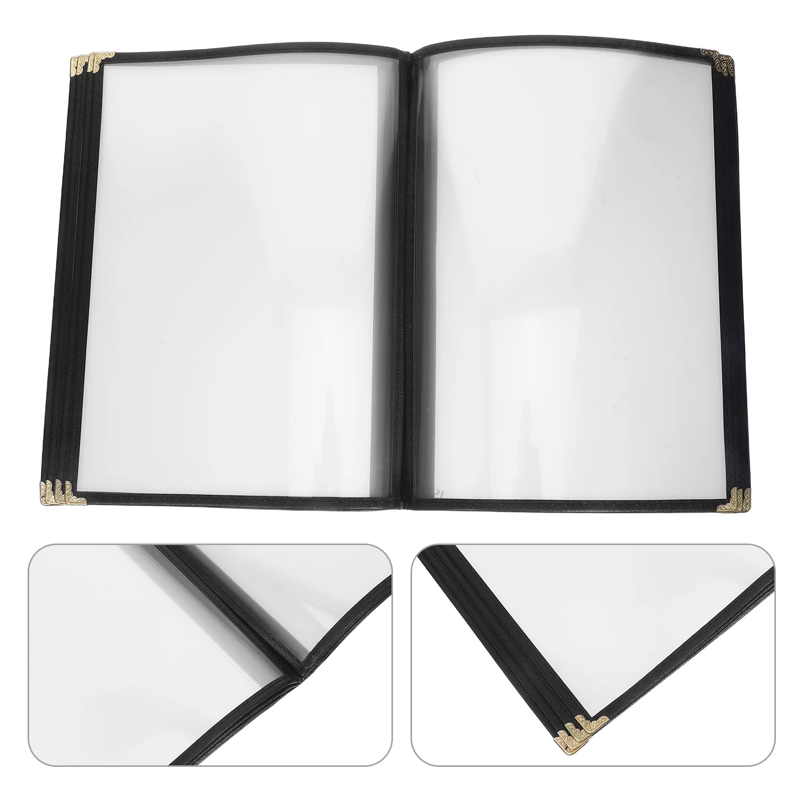 

Transparent A4 Pages Restaurant Protector Durable Menu Cover PVC Protector Design Suitable Cafe Bar