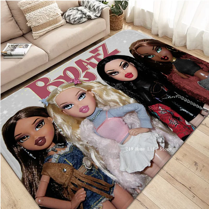 Bratz Dolls Long Rugs Non-Slip Laundry Room Mat Laundry Decor Balcony Child Living Room Modern Home Decor