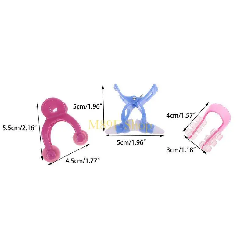 M89F 3pcs/مجموعة مدلك أنف لفة أنحف لأداة تصحيح جسر تقويم الجسر