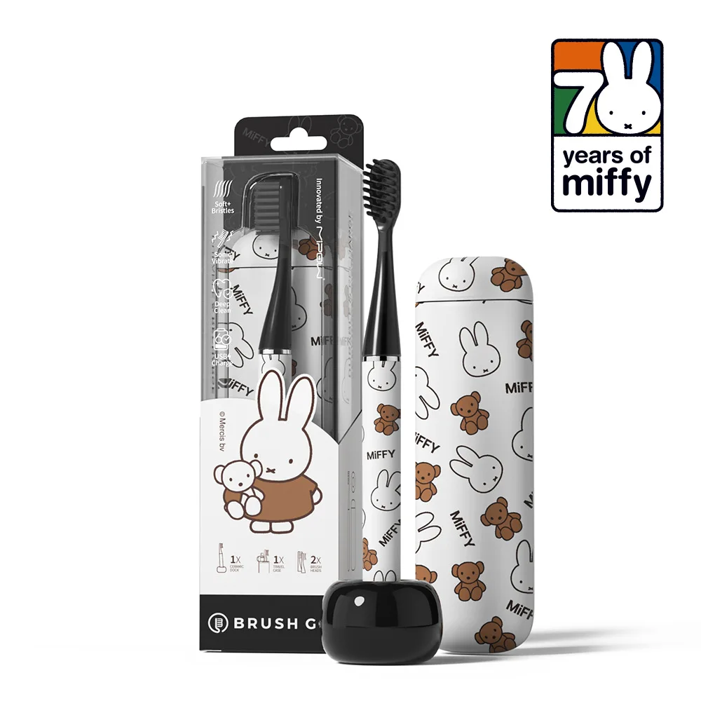 Kawaii Miffy Electric Toothbrush with Soft Bristles Adult Sonic Mode, Automatic Long-Lasting Battery, Travel Compact Set