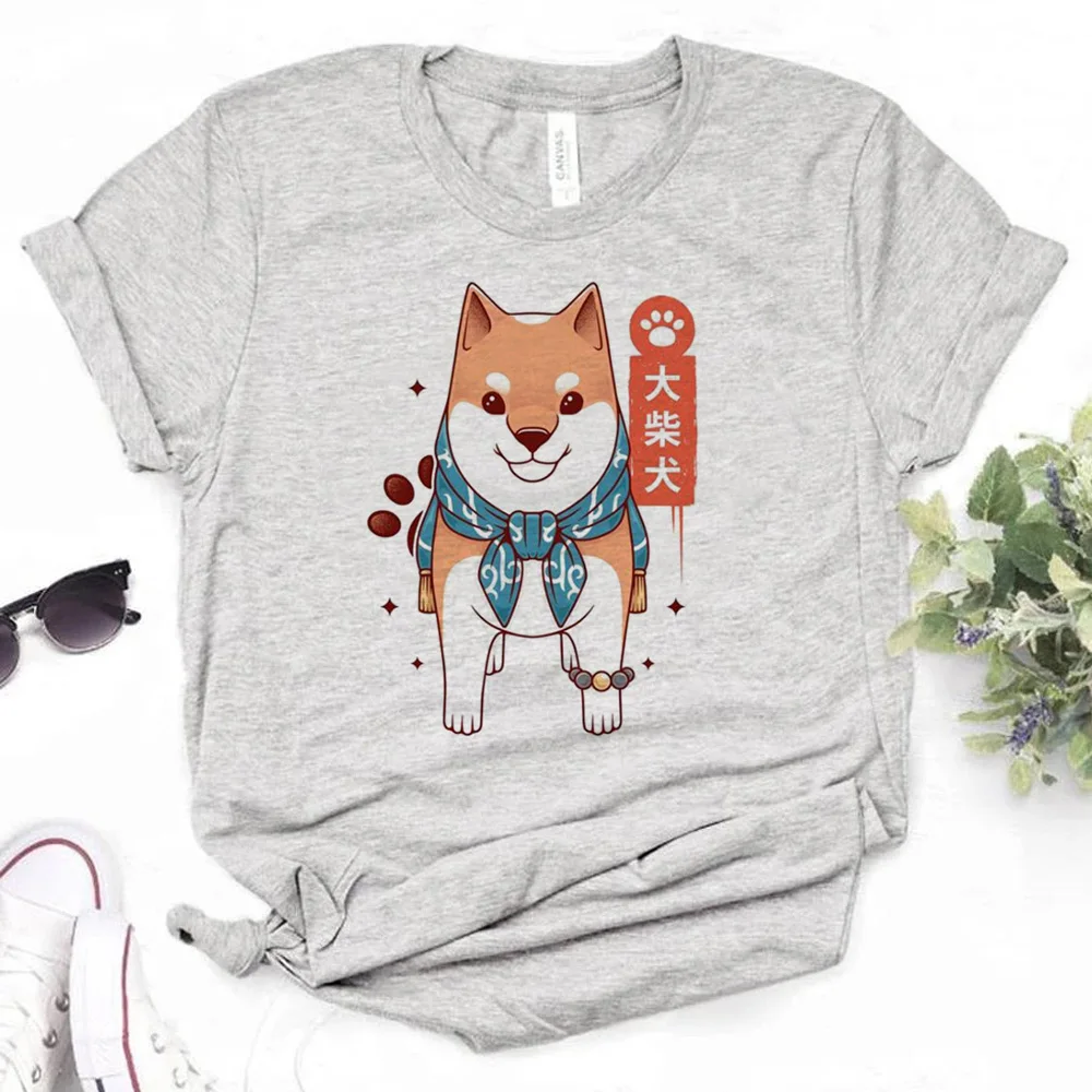 Shiba Inu t shirt women harajuku anime Japanese top female manga Japanese clothes