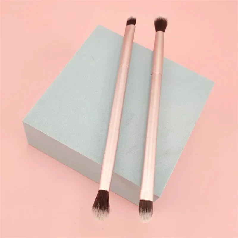 1/2/3 Pcs Double Head Professional Makeup Brushes All Aluminum Tube Eye Shadow Brush Nose Shadow Brush Highlight Brush Portable