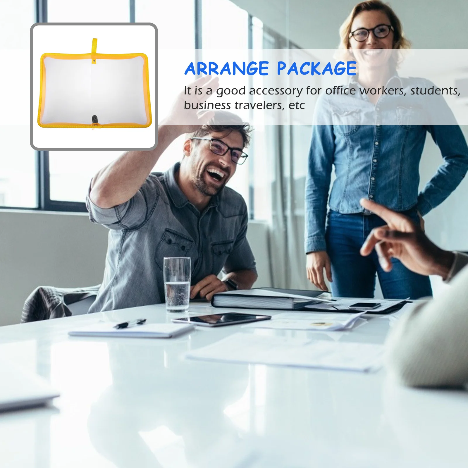 

1Pcs File Zipper Bag Waterproof Material Secure Closure Document Holder Portable File Folder for Office Home Organization