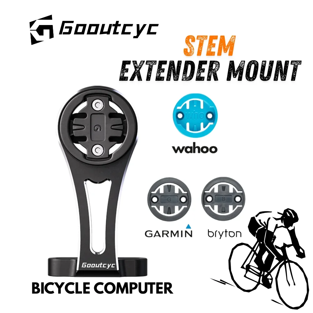 GOOUTCYC Bicycle STEM Computer Holder Bracket GPS Garmin Wahoo BRYTON Computer Lightweight Aluminum Alloy Bracket Stem Mount