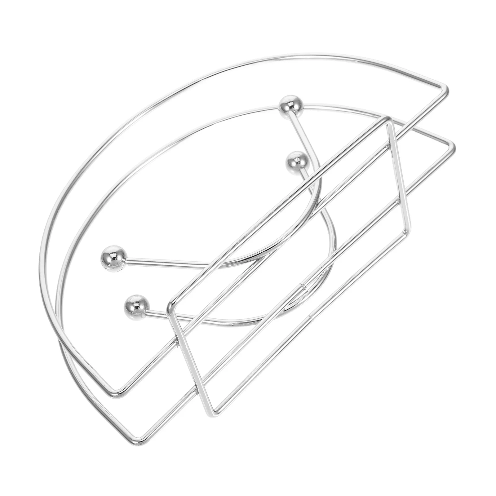 

Half Round Paper Napkin Holder for Kitchen Countertops Nordic Iron Stand Decorative Tissue Dispenser Metal Napkin Organizer