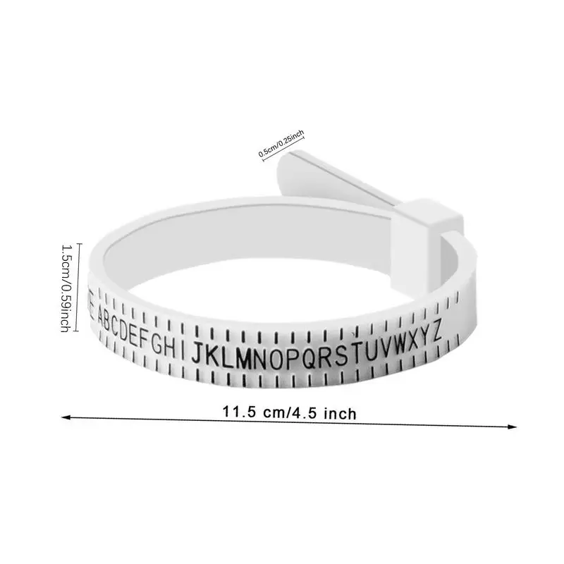حلقة حاكم قياس البنصر لفائف حلقة التحجيم أداة المملكة المتحدة حجم الولايات المتحدة قياسات حجم حلقة Sizer ملحق إدراج أدوات الحرس المشدود