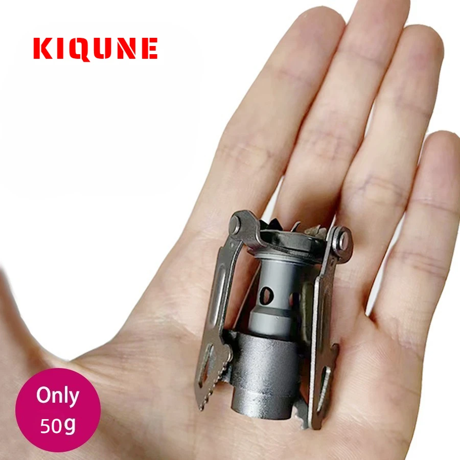 

KIQUNE Camping cookware Gas Stove Mini Titanium Outdoor Ultralight Stove Camping Survival Furnace Pocket Picnic Gas Cooker