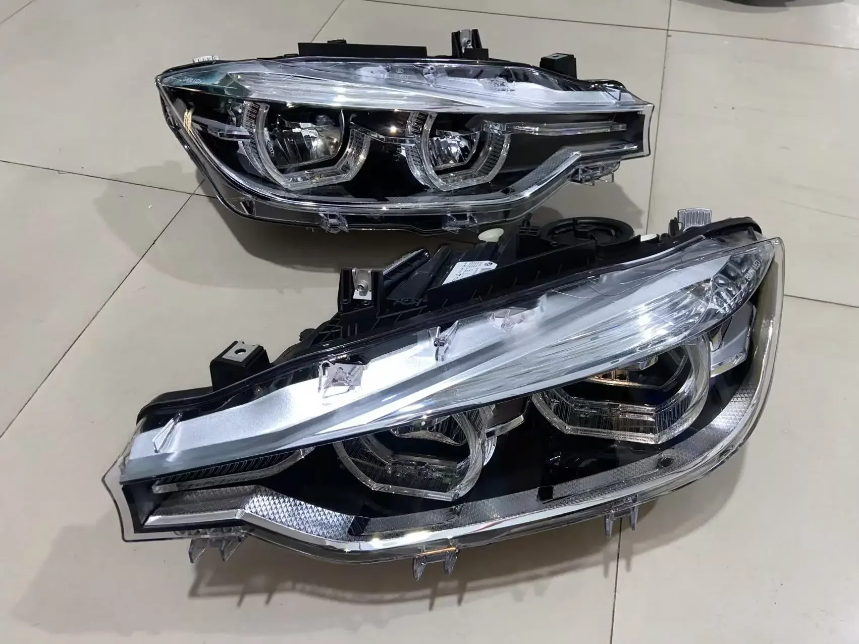 مناسبة ل 3 سلسلة 320i 325i 330i 328i مصباح هالوجين ترقية F30LED مجموعة مصابيح أمامية التوصيل والتشغيل