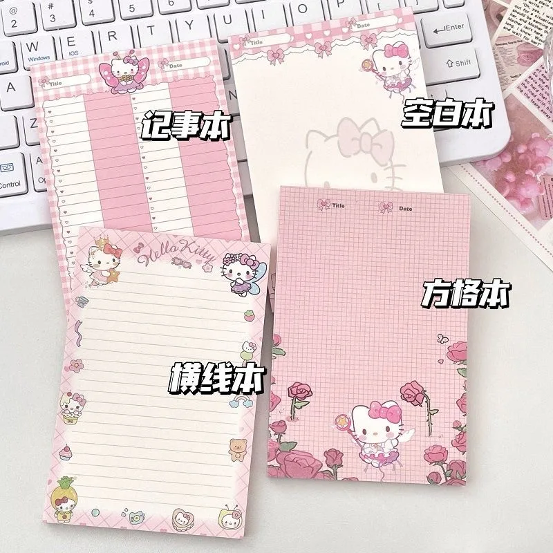 Sanrio Series Stationery Hello Kitty Cute CartoonMemo Notebook Can Be Torn Memo NotebookStationery Supplies Gift