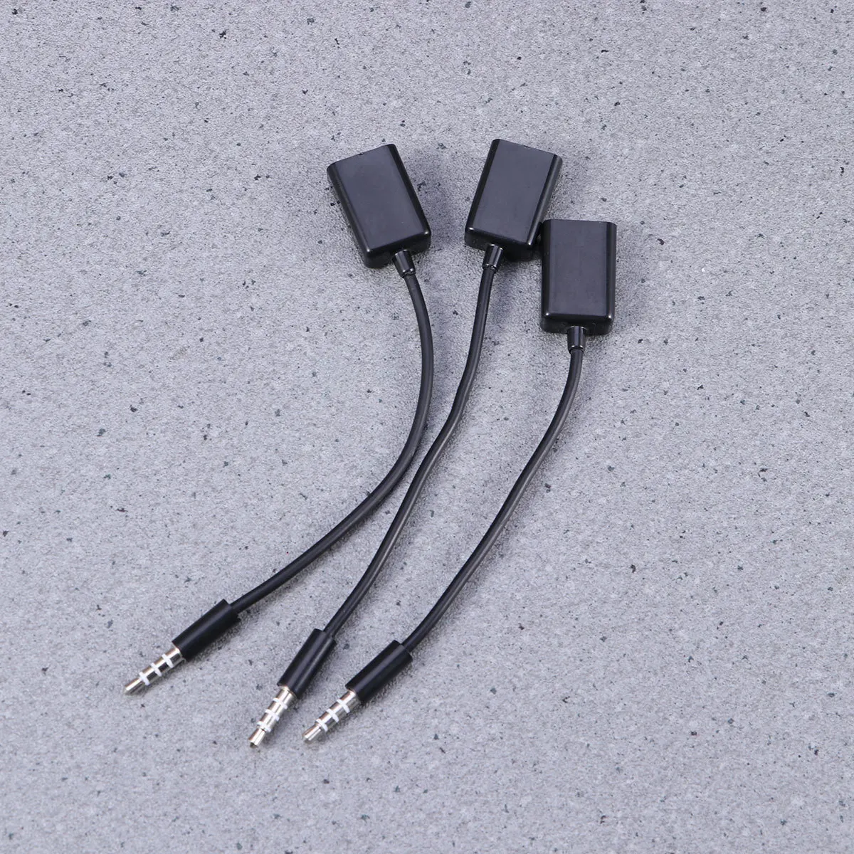 

3Pcs USB to 3.5mm Audio Jack Cable for Vehicle Use with Aux Input Supports U Disk Mp3 Playback No Charging Function Audio Cable